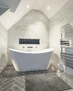 Picture of Timeless White Carrara Polished Marble Effect Porcelain Tiles