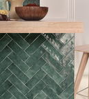 Picture of Salcombe Emerald Crackle Metro Tiles