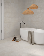 Picture of Richmond White Concrete Effect Porcelain Tiles