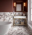 Picture of Calacatta Viola Nouveaux  Matte Marble Effect Porcelain Tiles