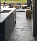 Picture of Umbrian Grey Brushed Sandstone Outdoor Paving Slabs