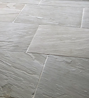 Picture of Umbrian Grey Brushed Sandstone Outdoor Paving Slabs