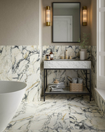 Picture of Sofia White Matte Marble Effect Porcelain Tiles