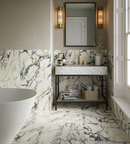 Picture of Sofia White Matte Marble Effect Porcelain Tiles