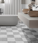 Picture of Firenza Soft Grey Checkerboard Tiles