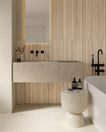 Picture of Scandi Light Oak Slatted Wood Effect Porcelain Tiles
