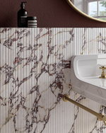 Picture of Calacatta Viola Nouveaux Fluted Matte Porcelain Tiles