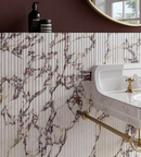 Picture of Calacatta Viola Nouveaux Fluted Matte Porcelain Tiles