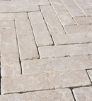 Picture of Dijon Tumbled Herringbone Limestone Cobbles