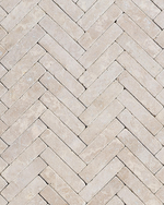 Picture of Dijon Tumbled Herringbone Limestone Cobbles