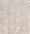 Picture of Dijon Tumbled Herringbone Limestone Cobbles