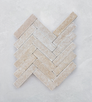 Picture of Dijon Seasoned Limestone  Herringbone Cobbles